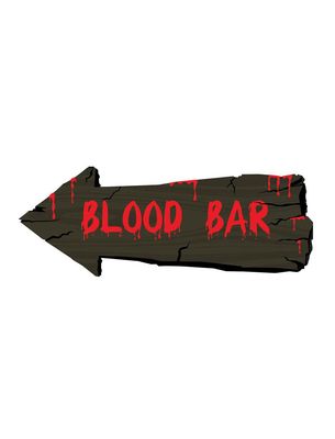 Wanddeko Blood Bar 50cm