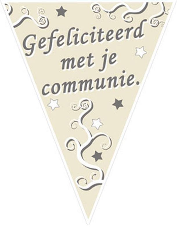 Wimpelkette 5m Gefeliciteerd met je communie