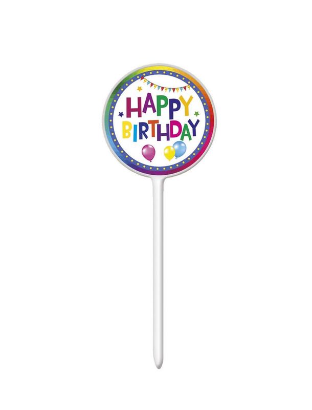 Cocktailspieße Happy Birthday 12er-Pack
