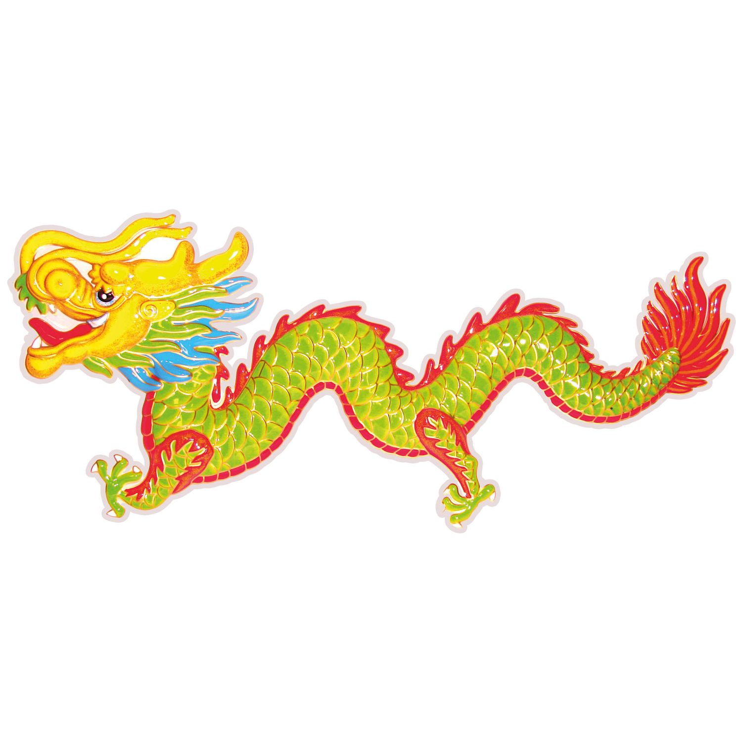 Wanddecoratie chinese draak 1 m