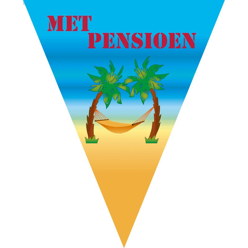 Wimpelkette 10 Fahnen Met pensioen 5 m