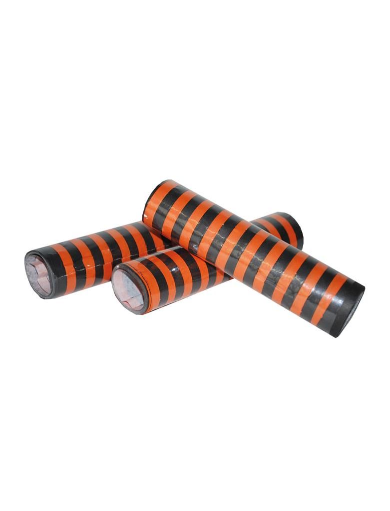 3 Luftschlangen Schwarz/Orange