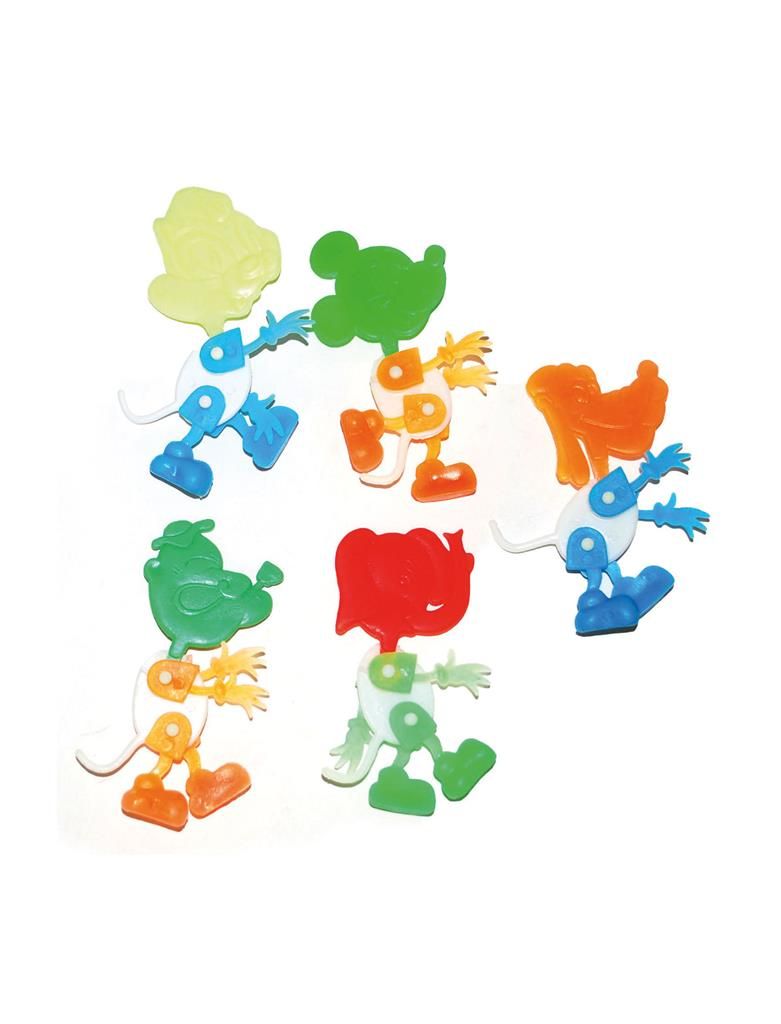 5 figuurtjes met bewegende delen 9cm