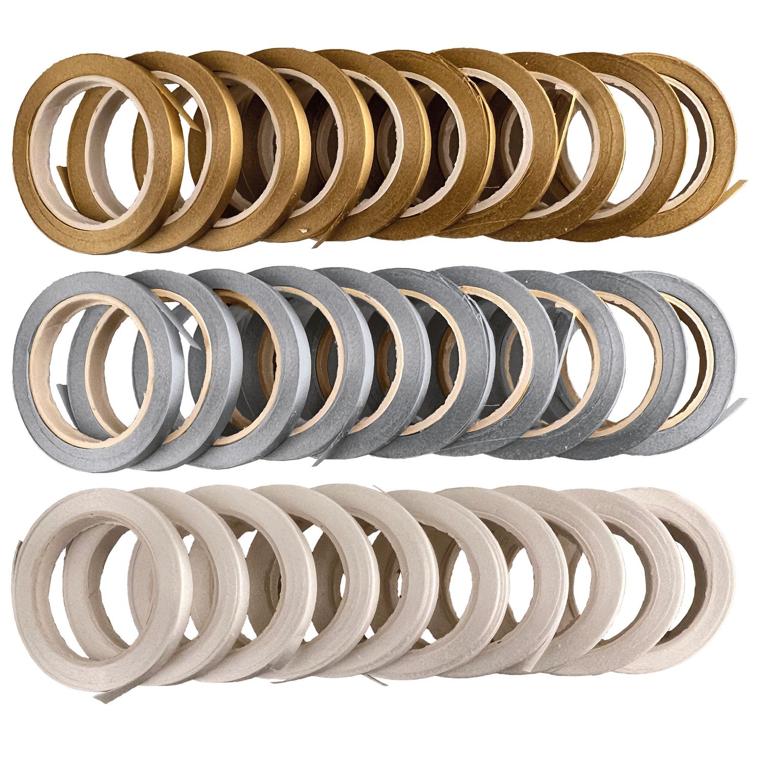 10 Dekobänder 3 Farben