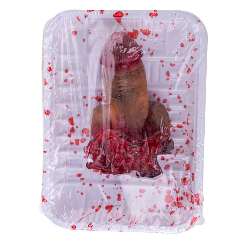 Abgetrennter Penis auf Teller