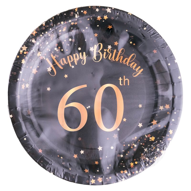 8 Teller Happy Birthday 60 Jahre