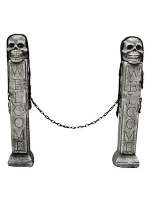 2 Grabsteinsäule mit Kette 72cm