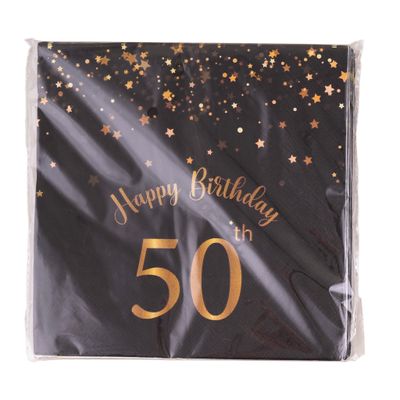 Servietten Happy Birthday 50 Jahre 20er-Pack