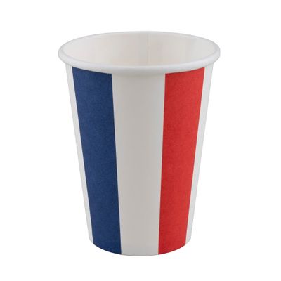 8 Pappbecher Blau/Rot/Weiß 8 Pappbecher Blau/Rot/Weiß