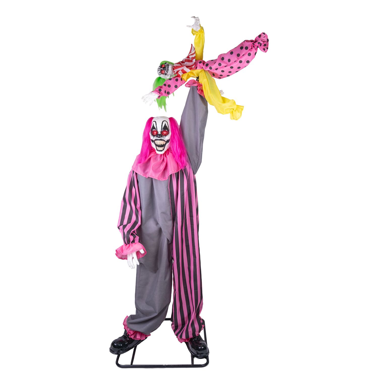 Clown hält Mädchen in der Luft 210cm