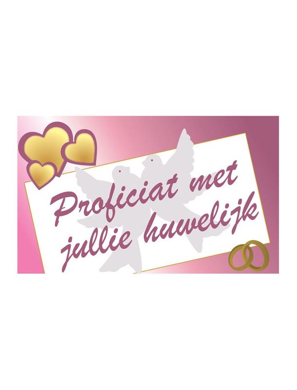 Fahne Proficiat met jullie huwelijk!