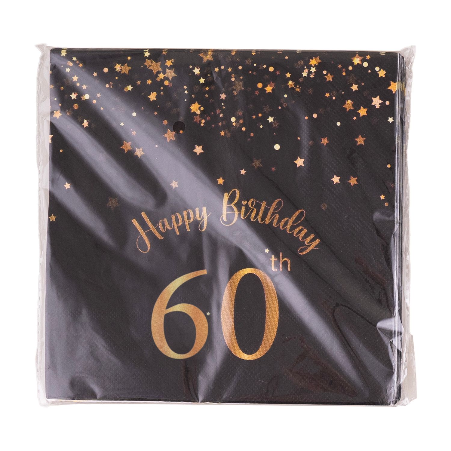 Servetten Happy Birthday 60 jaar 20 Stuks Servetten Happy Birthday 60 jaar 20 Stuks