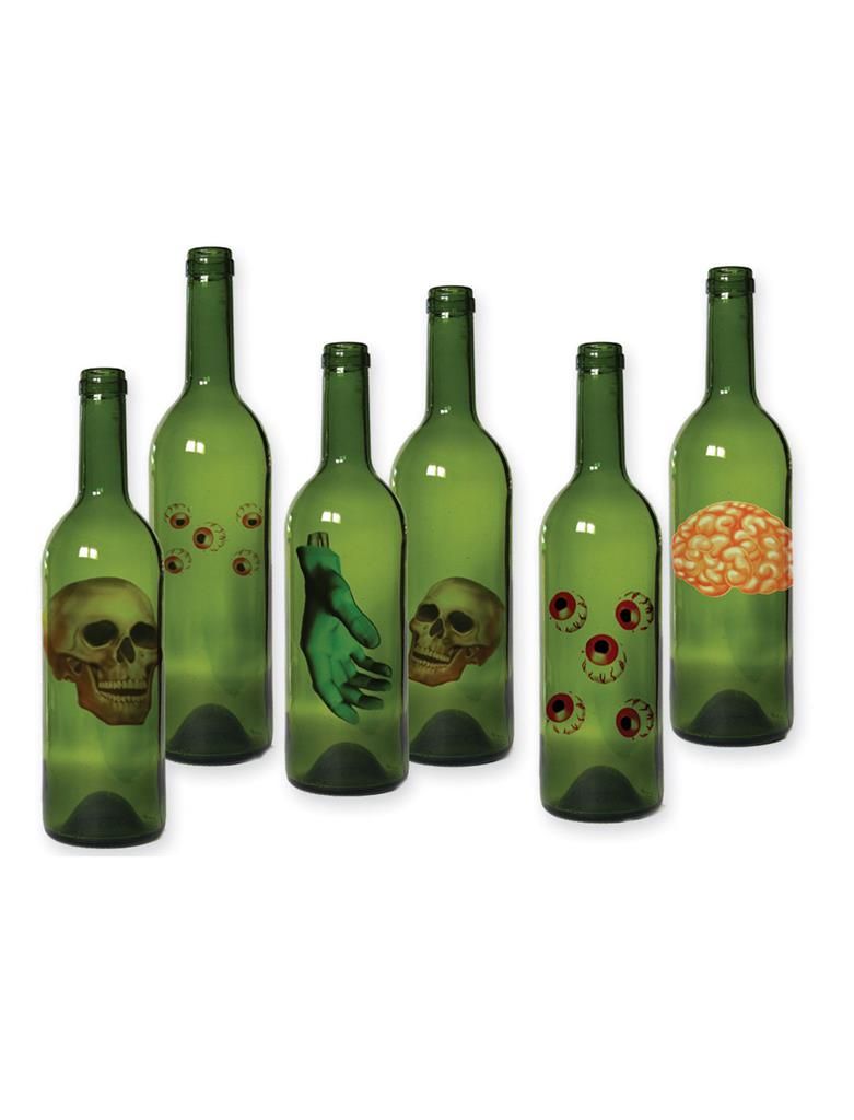 6 Fles stickers