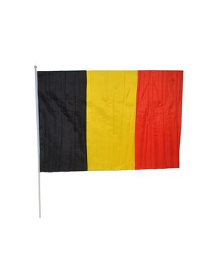 Vlag 60 x 90cm op stok België Vlag 60 x 90cm op stok België