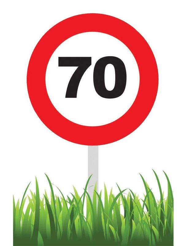 Gartenschild Traffic 70 Jahre
