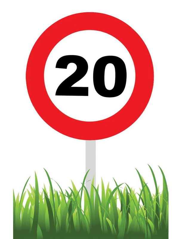 Gartenschild Traffic 20 Jahre