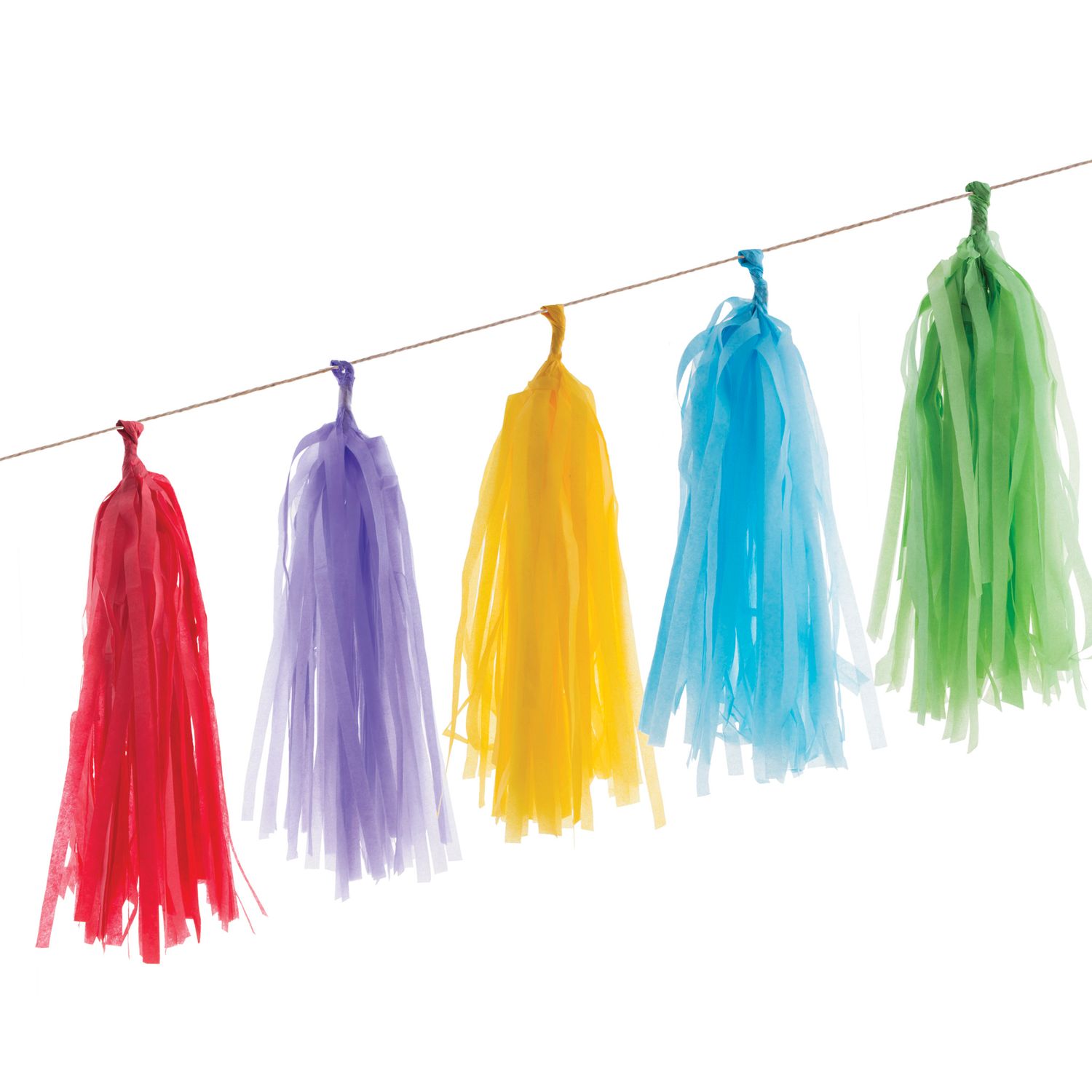 Girlande mit 20 Pompons Mulitcolor 4,2 m