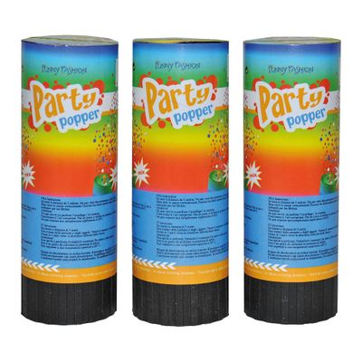 3 Confettikanonnen 11cm multicolor 3 Confettikanonnen 11cm multicolor