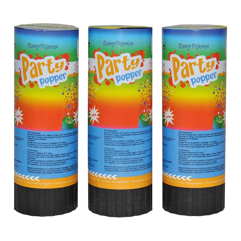 3 Konfettikanone 11cm Multicolor