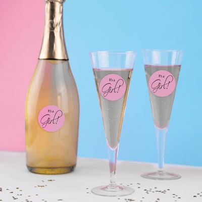 6 stickers voor drinkglas It's a Girl 6 stickers voor drinkglas It's a Girl
