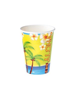8 Pappbecher Aloha
