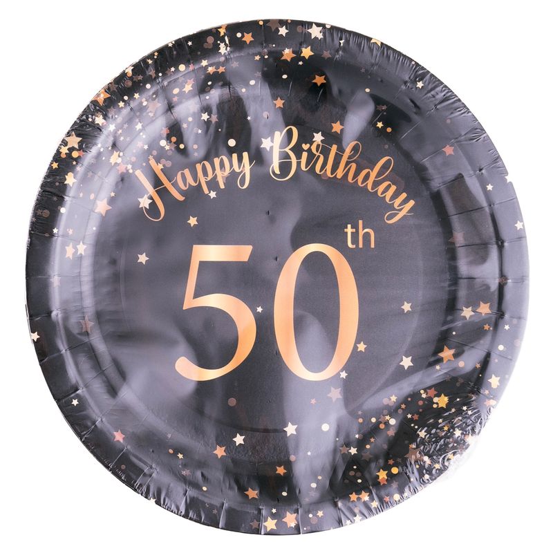 8 Teller Happy Birthday 50 Jahre