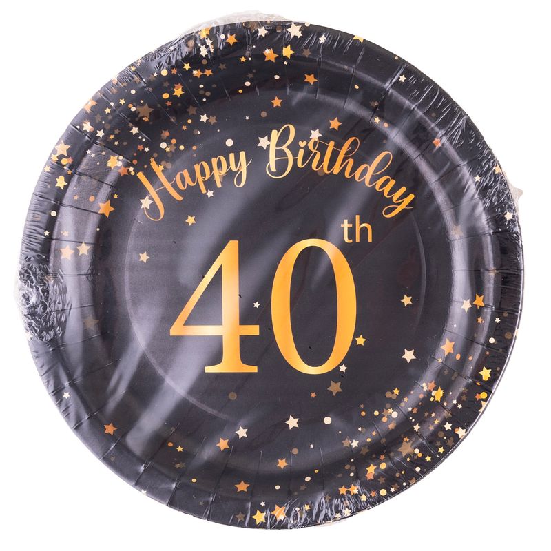 8 Teller Happy Birthday 40 Jahre