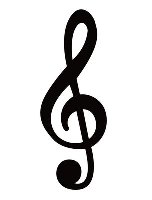 Deko Notenschlüssel 50 x 20cm