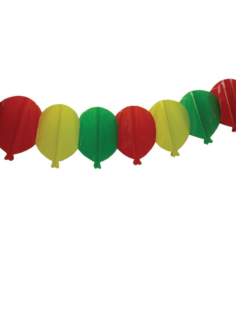 Girlande mit Ballons rot gelb grün Girlande mit Ballons rot gelb grün