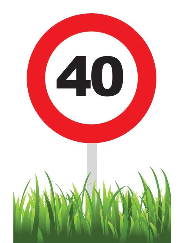 Gartenschild Traffic 40 Jahre