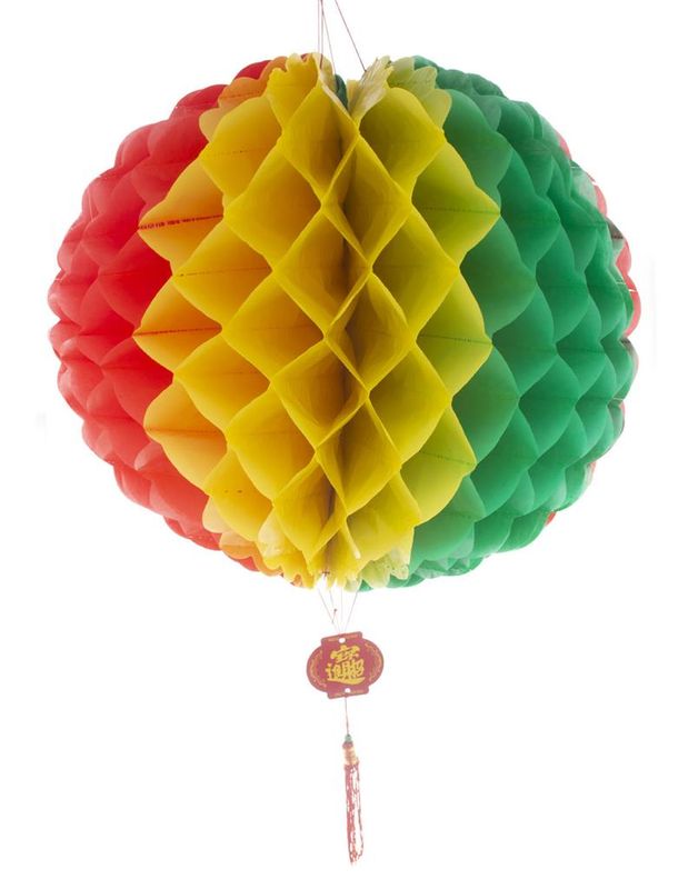 Hängedekoration ball 50cm rot gelb grün