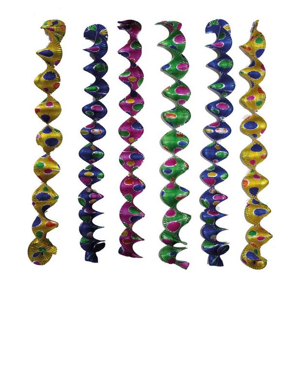 Spiralhänger metallic multi 4cm 6er-Pack Spiralhänger metallic multi 4cm 6er-Pack