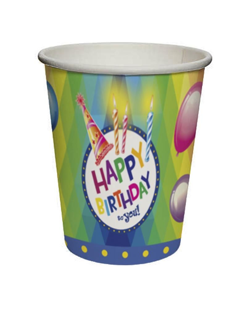 8 bekers Happy Birthday 8 bekers Happy Birthday
