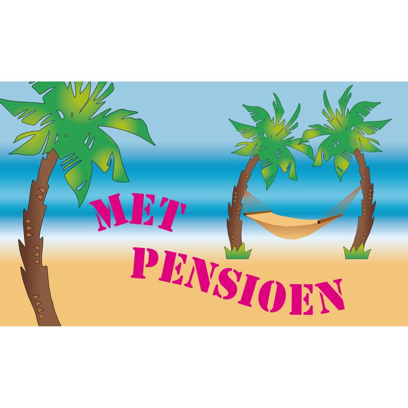 Flagge 150 x 90cm Met pensioen
