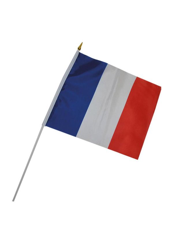 Flagge am Stab 30 x 45cm Frankreich