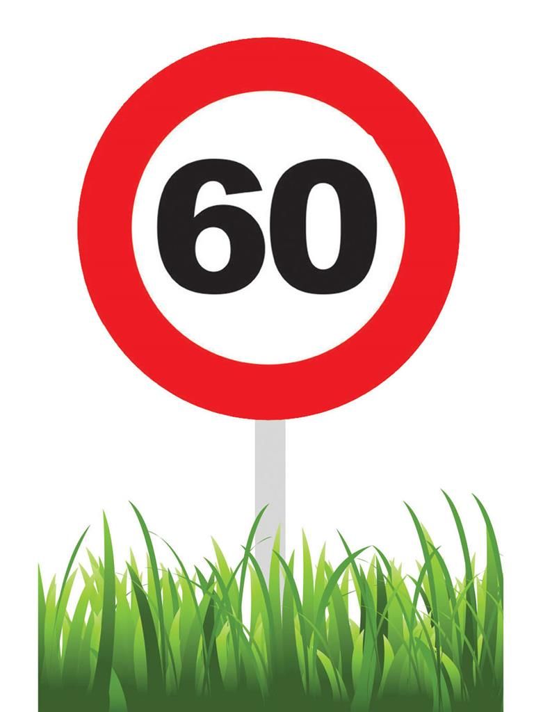 Deco bord traffic 60 jaar