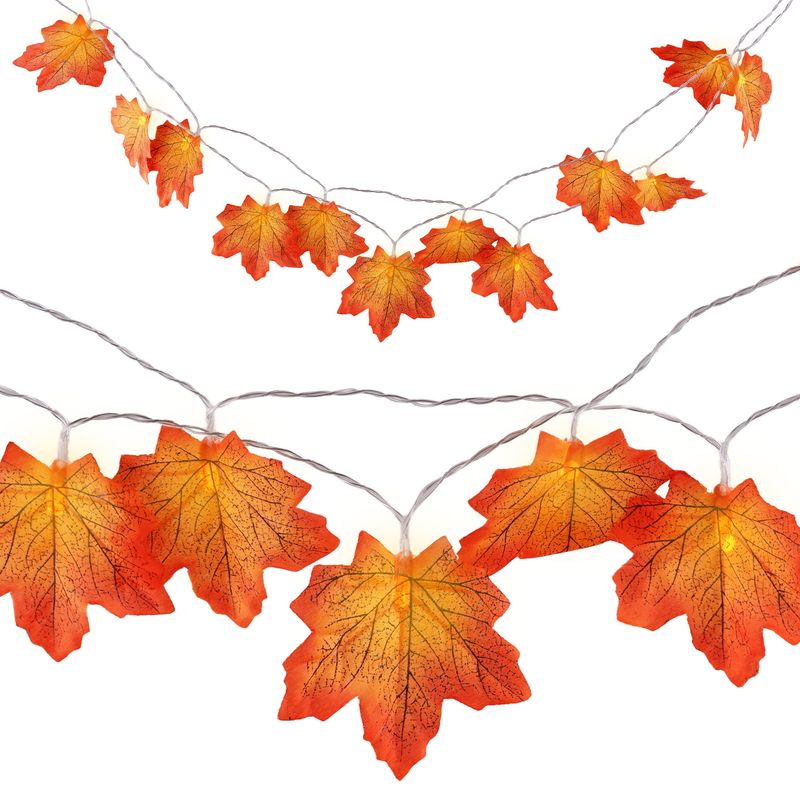 Herbstblatt Lichterkette mit 20 LED Leuchten Herbstblatt Lichterkette mit 20 LED Leuchten