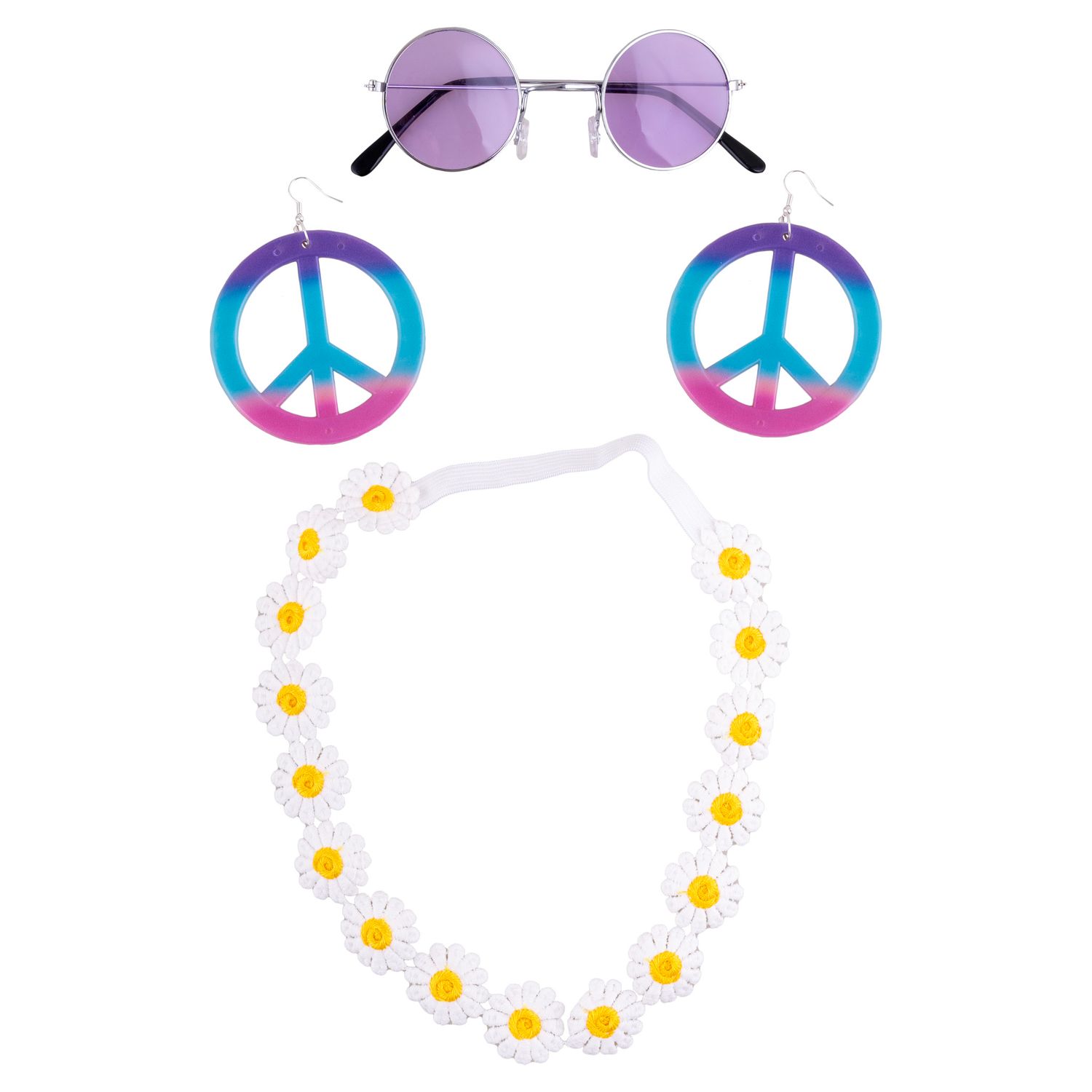 Hippie Accessoireset 4-dlg. Hippie Accessoireset 4-dlg.