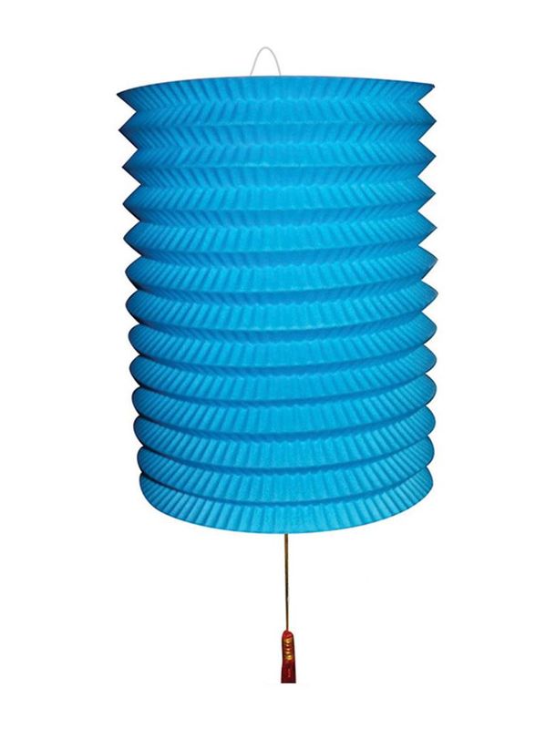 Lampion mit Kerzenhalter blau 28cm Papier