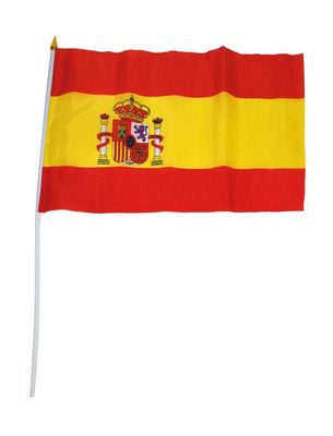 Flagge mit Stab 30 x 45cm Spanien Flagge mit Stab 30 x 45cm Spanien