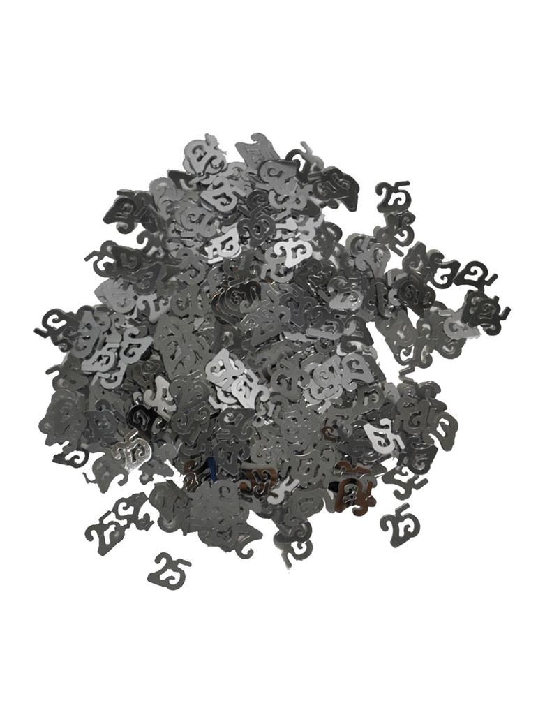 Konfetti Tischdeko silbernes Jubiläum