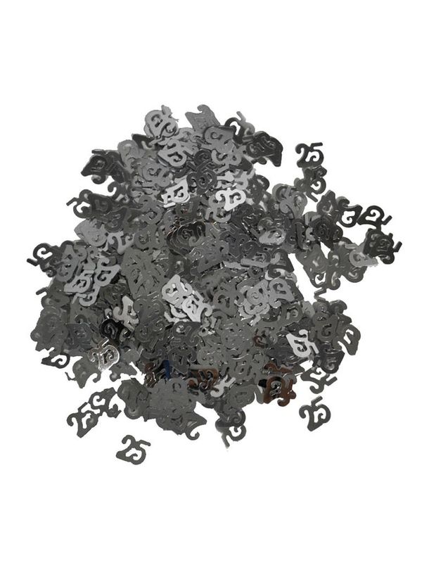 Konfetti Tischdeko silbernes Jubiläum