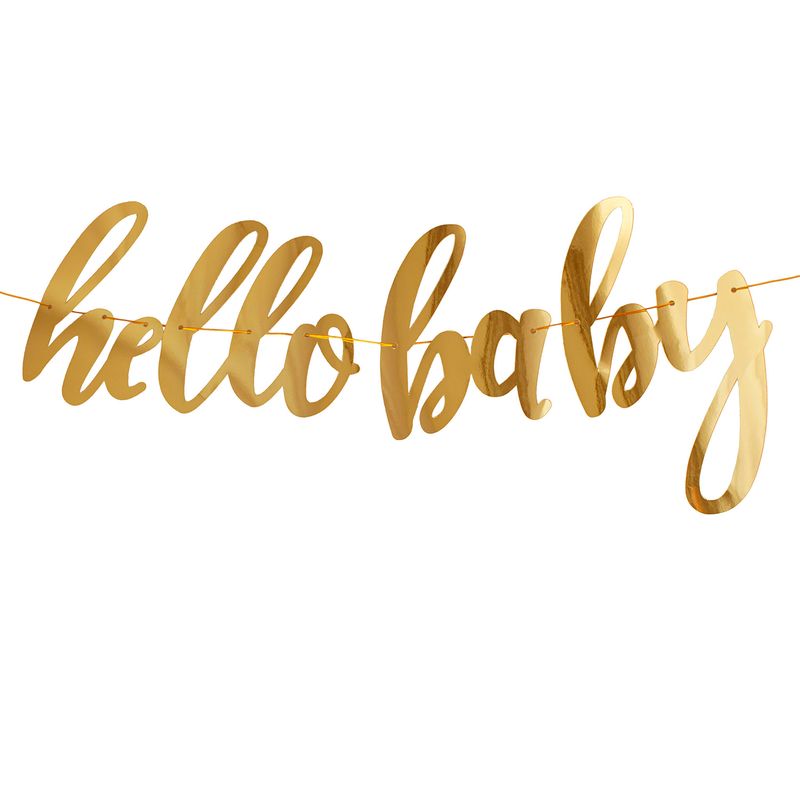 Girlande Hello Baby 360cm gold