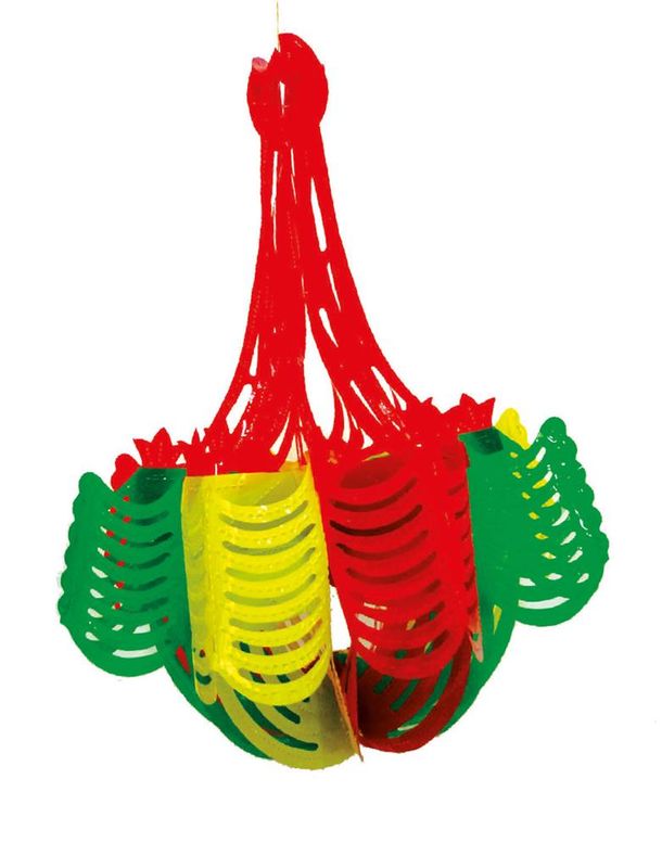 Hängedekoration 56cm rot gelb grün