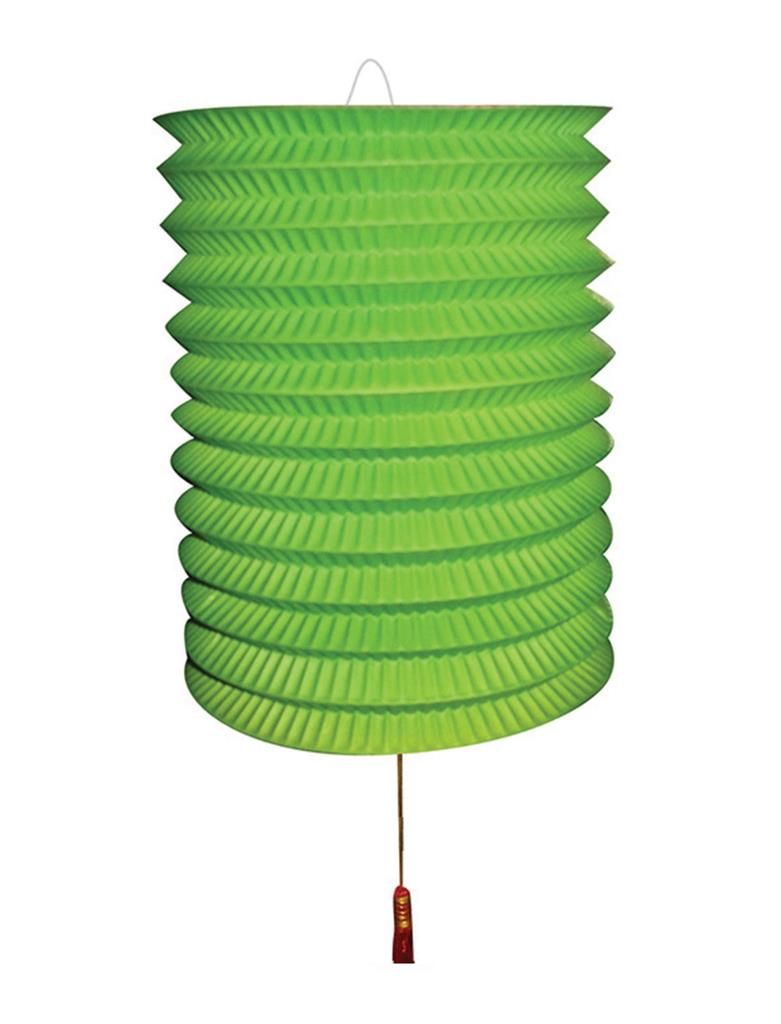 Lampion mit Kerzenhalter grün 28cm Papier