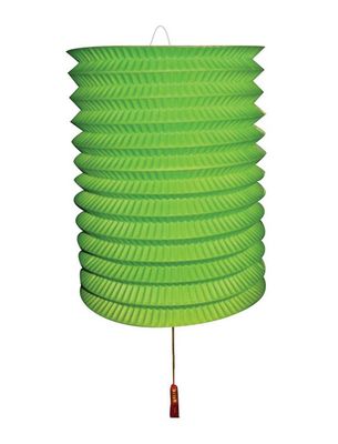 Lampion mit Kerzenhalter grün 28cm Papier