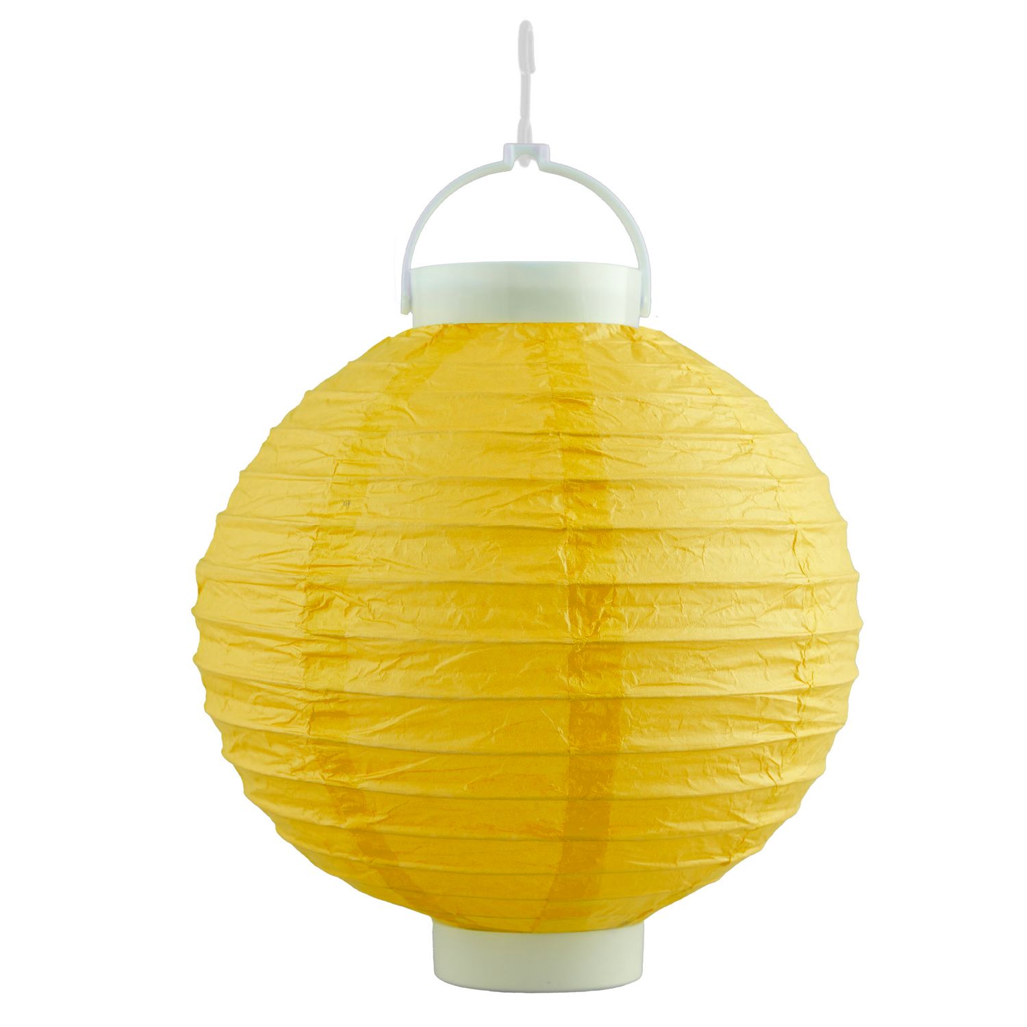 Lampion papier 20cm met licht geel Lampion papier 20cm met licht geel