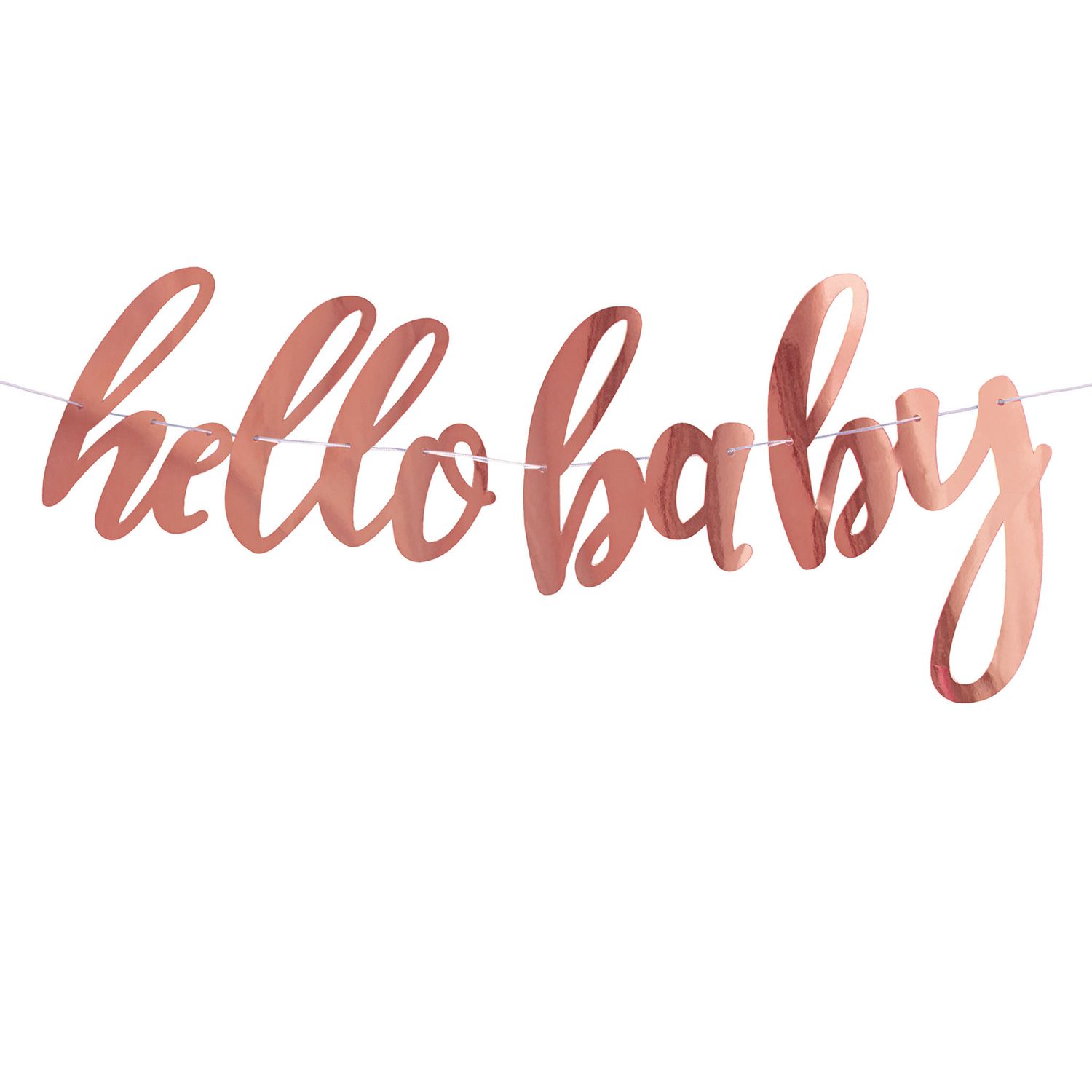 Girlande Hello Baby 360cm kupfer Girlande Hello Baby 360cm kupfer