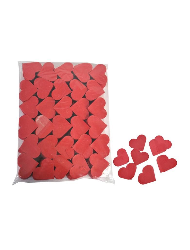 Confetti 1 kg hartvorm rood