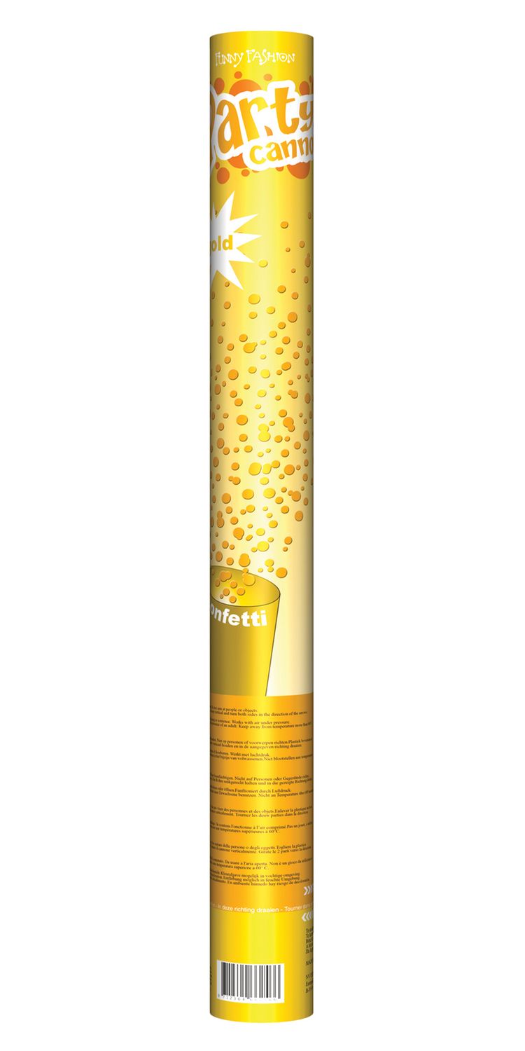 Confettikanon 60cm goud